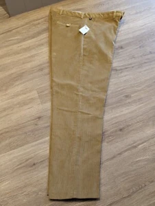 Mens Brisbane Moss Corduroy Trousers 36W 31L Colour Corn Made In England New - Picture 1 of 7