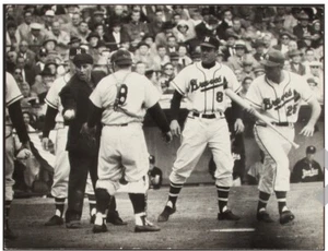 1957 Nippy Jones World Series Shoe Polish Original Arthur Rickerby Photo - Picture 1 of 2