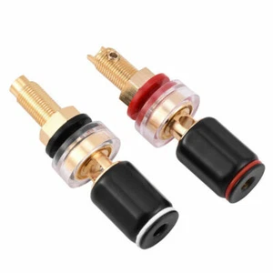 8 un. terminal amplificador de altavoz de latón de soldadura gratuito para terminales de enchufe de plátano de 4 mm - Imagen 1 de 8