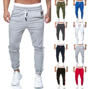 Men Athletic Joggers Gym Sweatpants Casual Slim Fit Pants Fitness Sport Trousers - Picture 1 of 34