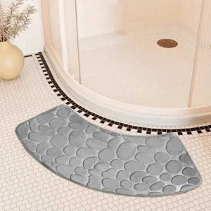 Gebogene Badezimmermatte, verdickte Dusche, saugfähige Fußmatte, WC, Badezimmer - Bild 1 von 21