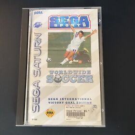 Worldwide Soccer (Sega Saturn, 1995) complete in box
