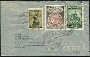 Argentinien Buenos Aires Luftpost Cover nach Deutschland 1956 Lateinamerika Porto - Bild 1 von 2