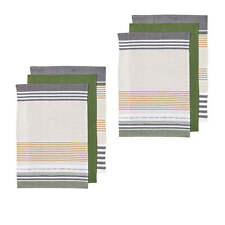 Intrinsic Set of 6 Cotton Kitchen Towels Green Ladelle