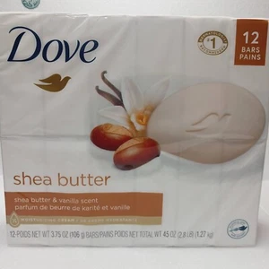 Crema hidratante de manteca de karité y vainilla Dove barra de belleza suave para toda la piel 3,75 oz - Imagen 1 de 3