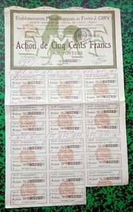 Dépt 42 - St Etienne 19 Rue Tréfilerie - Belle Déco au Coq - Métallurgie de 1920 - Picture 1 of 1