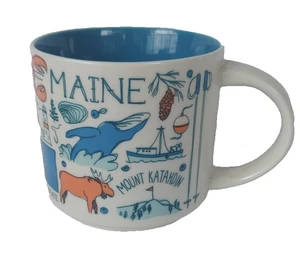Starbucks Maine State Been There Series Ceramic Coffee Mug Cup 14 oz EUC LN - Picture 1 of 14