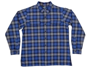 Campamento de esquí Ralph Lauren Heritage vintage para hombre talla L azul gris cuadros ombre - Imagen 1 de 7
