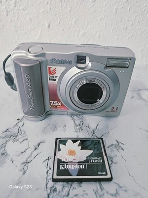 Canon PowerShot A20 2.1 MegaPixels 7.5 Optical Zoom Digital Camera - Image 1 of 4