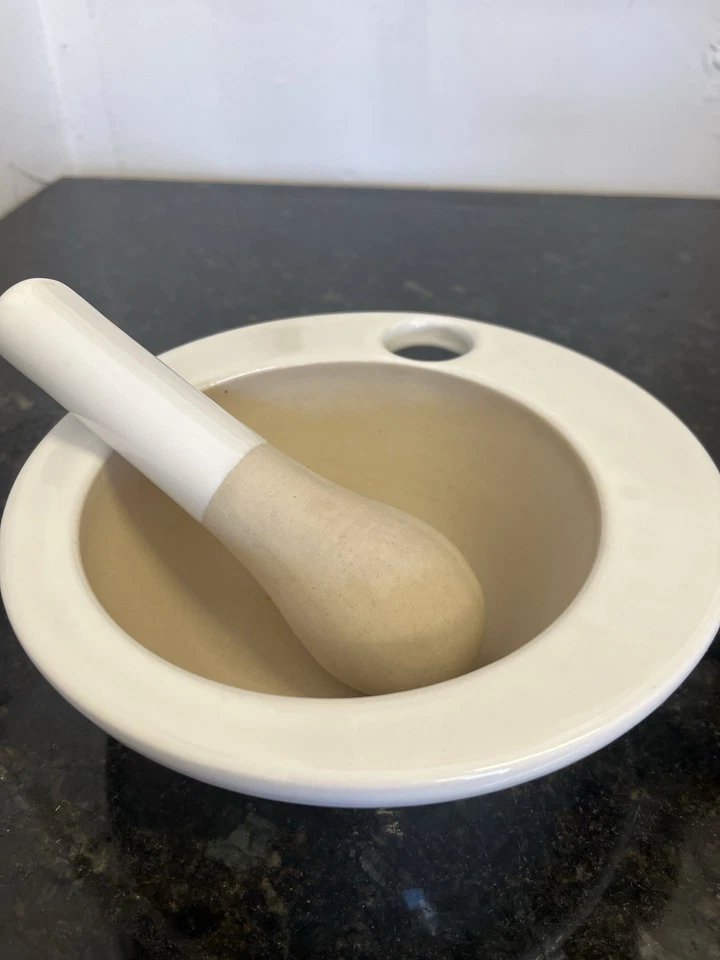Vintage Typhoon Mortar & Pestle – Stoneware Kitchen Grinder – Made in England - Image 1 of 4
