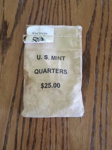 2004 Wisconsin D State Quarter $25 Mint Bag, BU Unopened Mint Sealed Bag - Picture 1 of 4