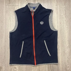 Footjoy Vest Mens Large Blue Red Medinah CC Full Zip Jacket Golf Outdoor Adult - Picture 1 of 11