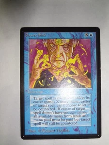 MTG MAGIC THE GATHERING CARD ORIGINAL ENGLISH BETA CRIMPED POWER SINK MISPRINT - Picture 1 of 5
