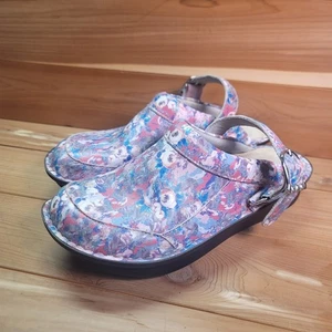 Alegria Shoes Womens 38 Seville Pretty Vague Pink Floral Print Clogs Comfort - Picture 1 of 10