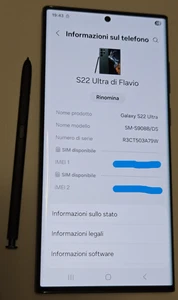 SMARTPHONE SAMSUNG GALAXY S22 ULTRA 5G SM-S908B/DS 512 GB DUAL SIM GREEN / VERDE - Foto 1 di 8