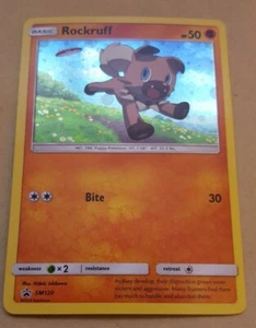 POKEMON PROMO CARD - SUN AND MOON - SM120 ROCKRUFF (HOLO) NM - Foto 1 di 1