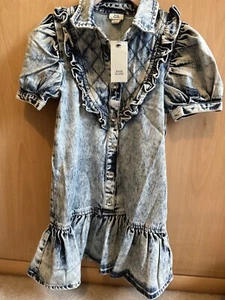 Girls River Island Denim Dress Size 6 Years - Picture 1 of 5
