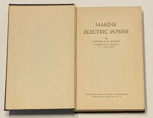 VTG 1945 Marine Electric Power By Captain Q B Newman 3rd Edition - Bild 1 von 6