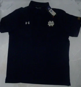 NEW UA Under Amour NCAA Notre Dame Golf Polo Shirt Men L Large NWT - Picture 1 of 1