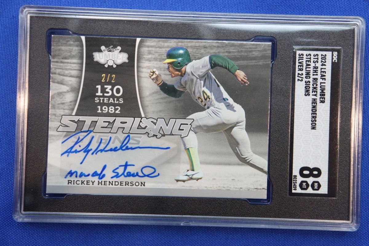 Leaf Rickey Henderson Autographed Baseball Trading Cards
