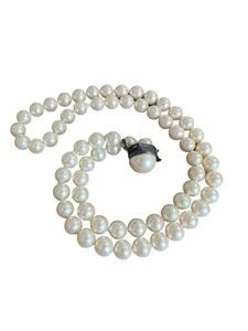 Majorica handgeknüpfte Kunst 6 mm Perlenkette mit 925 Sterling Verschluss 18" - Bild 1 von 4