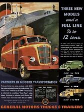 1937 GMC General Motors Trucks NEW METAL SIGN: Partners in Modern Transportation