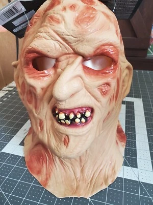Nightmare on Elm Street Adult Deluxe Freddy Krueger halloween Latex Mask NEW  - Image 1 of 4