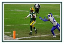Aaron Rodgers Scores a Touchdown Against the Rams Huge 19”x13” Photo