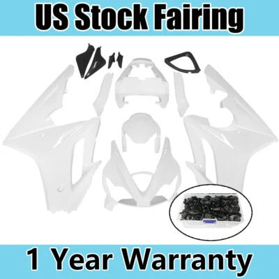 Unpainted Raw ABS Bodywork Fairing Kit + Bolts For Triumph Daytona 675 2006-2008 - Imagem 1 de 4