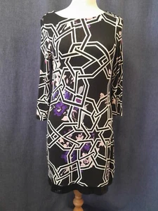 Jersey style dress, BEN DI LISI, PRINCIPLES, sized 10, sequin border - Picture 1 of 9
