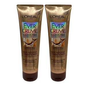 2 Pack L'Oreal Ever Creme Deep Nourishing Conditioner 8.5 oz Apricot Oil RARE - Picture 1 of 8