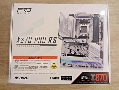 NEW ASRock X870 PRO RS Socket AM5 AMD X870 DDR5  Motherboard - Free Shipping! - Image 1 of 4