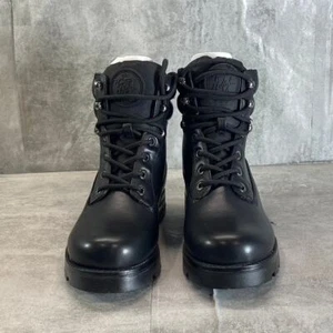 TOMMY HILFIGER Women's Black Melise Lug-Sole Combat Lace-Up Boots SZ 7 - Picture 1 of 7