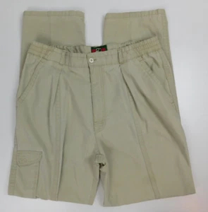 Vintage Bugle Boy Men Mens Pleated Khaki Pants Size 34L - Picture 1 of 13