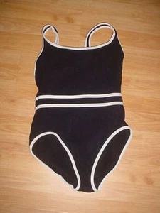 Vintage 1980s bikini one 1 pc high bathing swim suit-13-14 - Picture 1 of 1