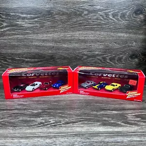 Johnny Lightning Corvette 1:64 Scale Die-Cast Metal Body and Chassis 8 Car Set - Picture 1 of 9