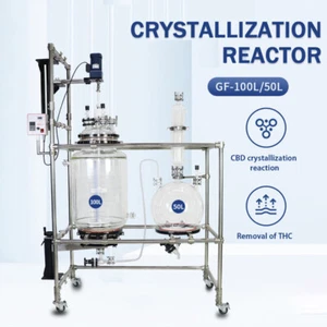 100L Reactor de cristalización Chaqueta Vidrio Reactor Filtro Receptor 50L Frasco - Imagen 1 de 12