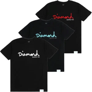 Diamond Supply Co. Men's T-Shirt OG Script Logo Short Sleeve Tee in Black - Picture 1 of 4