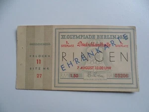 Entrada original Olimpiada Berlín 1936 - Wrestling Ticket N137 - Imagen 1 de 2
