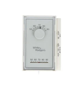 White-Rodgers 1E56N-444 Standard Mechanical Thermostat, 1 H 1 C, Hardwired (KI) - Picture 1 of 6