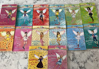 Rainbow Magic Fairies Book Lot By Daisy Meadows Lot of 14 Books Pets Sport Dance - Image 1 of 4
