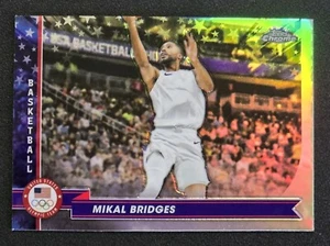 2024 Topps Chrome US Olympics #180 MIKAL BRIDGES Refractor Basketball - Bild 1 von 2
