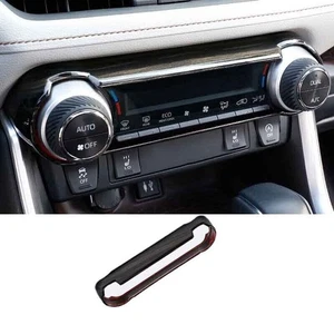 Console AC Switch Control Cover Trim For Toyota RAV4 2019-2024 Black Wood Grain - Picture 1 of 8