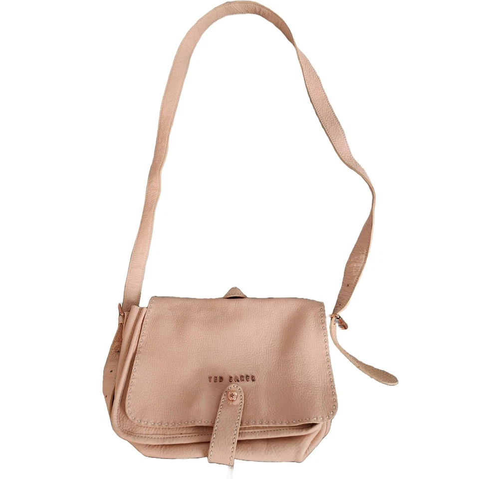 Bolso Bandolera Ted Baker Rosa Suave Oro Rosa Herrajes Cartera Pequeña Foto 1 de 4