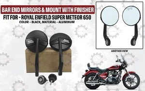 Espejo de extremo de barra con "Kit de montaje y acabado apto para Royal Enfield Super Meteor 650" - Imagen 1 de 12