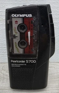 Olympus Pearlcorder S700 Black Microcassette Handheld Voice Recorder w/tape - Picture 1 of 10