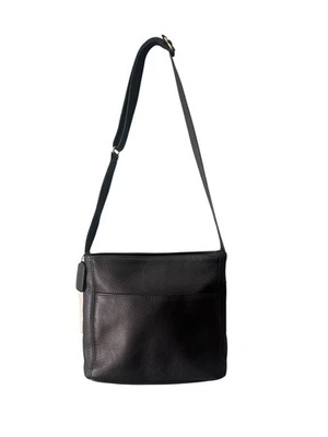 Bandolera Coach Sonoma 1998 vintage de cuero granulado negro con cremallera bolsillo F8P-4924 Foto 1 de 4