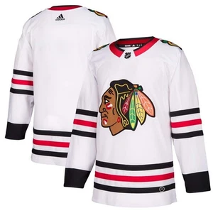 New Men's Chicago Blackhawks Blank Authentic Adidas Pro Away White Jersey - Picture 1 of 3