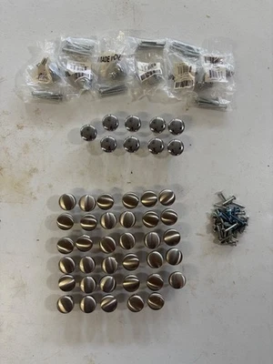 Lot of 50 Kitchen Cabinet Knobs - Stainless Steel and Brushed Nickel  - Image 1 of 4