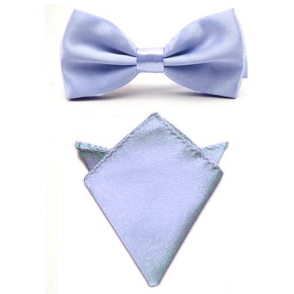 Juego de pajarita cuadrada de bolsillo para hombre de color liso con pañuelo para boda fiesta Foto 1 de 1
